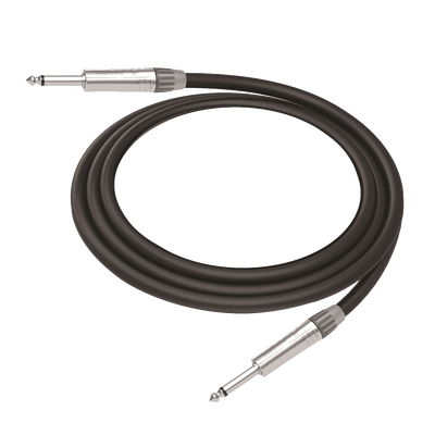 Cable de Audio | Plug 1/4 in a Plug 1/4 in Mono | Carcasa Cromada | Conectores Seetronic | Ideal para Instrumentos | Longitud 3m