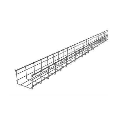 Charola Tipo Malla 105/150 mm, Acabado Electro Zinc, Hasta 251 Cables Cat6, Tramo de 3 Metros