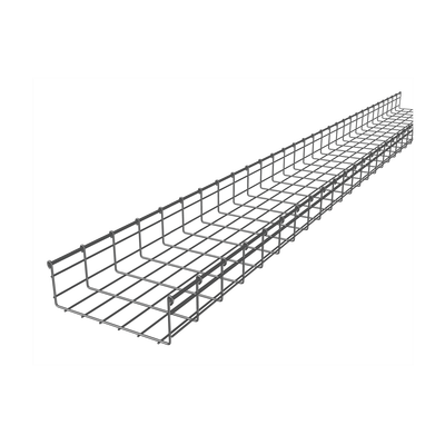 Charola Tipo Malla 105/300 mm, Acabado Electro Zinc, Hasta 501 Cables Cat6, Tramo de 3 Metros