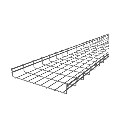 Charola Tipo Malla 54/400 mm, Acabado Electro Zinc, Hasta 344 Cables Cat6, Tramo de 3 Metros