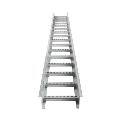 Escalera de Aluminio Portacables / Perfil Z / Peralte 3 1/4" /Paso 9" / Ancho 12" / 3.66 metros / Capacidad Máx. 274 Cables / Incluye Cople Union y Tornillería