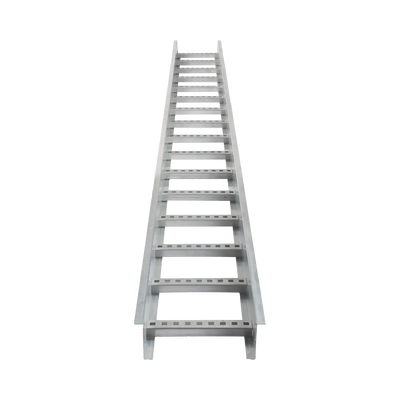 Escalera de Aluminio Portacables / Perfil Z / Peralte 3 1/4" /Paso 9" / Ancho 9" / 3.66 metros / Capacidad Máx. 205 Cables / Incluye Cople Union y Tornillería