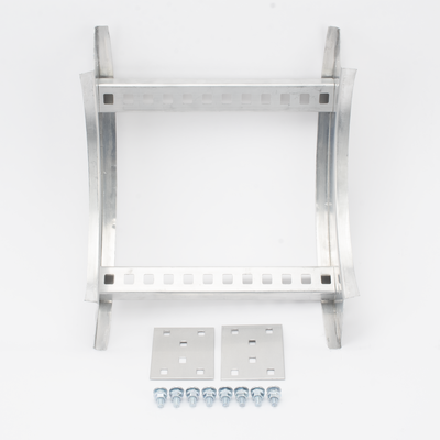 Curva Vertical Interior de Aluminio de 90° Perfil Z / Peralte 3 1/4" / Ancho 12" / Radio 8" / Incluye Tornillería