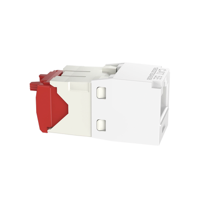 Conector Jack RJ45 Estilo TG, Mini-Com, Categoría 5e, de 8 posiciones y 8 cables, Color Blanco