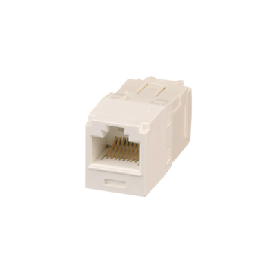 Conector Jack RJ45 Estilo TG, Mini-Com, Categoría 6, de 8 posiciones y 8 cables, Color Blanco Ártico