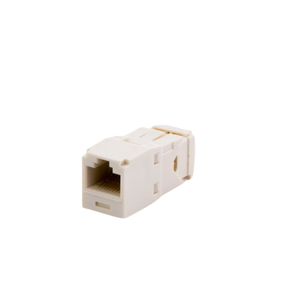 Conector Jack RJ45 Estilo TG, Mini-Com, Categoría 6, de 8 posiciones y 8 cables, Color Blanco Mate