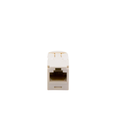 Conector Jack RJ45 Estilo TG, Mini-Com, Categoría 6, de 8 posiciones y 8 cables, Color Blanco Mate