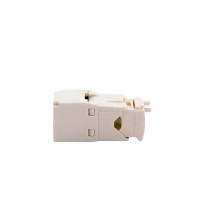 Conector Jack RJ45 Estilo TG, Mini-Com, Categoría 6, de 8 posiciones y 8 cables, Color Blanco Mate