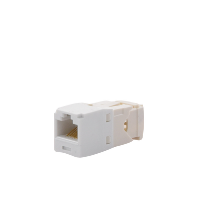 Conector Jack RJ45 Estilo TG, Mini-Com, Categoría 6, de 8 posiciones y 8 cables, Color Blanco