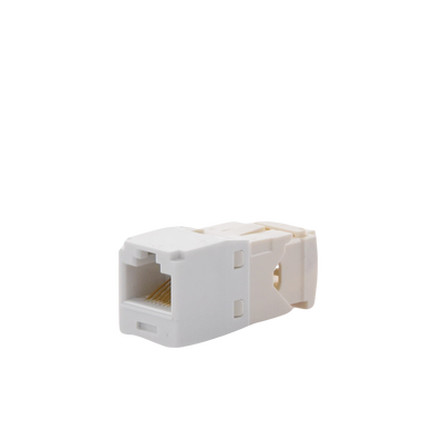 Conector Jack RJ45 Estilo TG, Mini-Com, Categoría 6, de 8 posiciones y 8 cables, Color Blanco