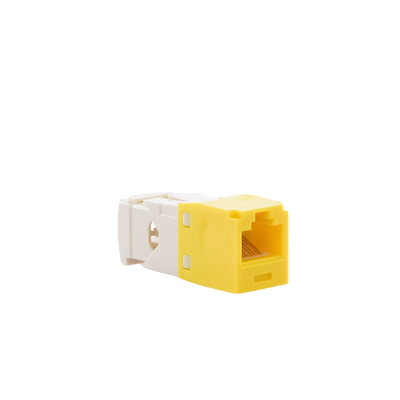 Conector Jack RJ45 Estilo TG, Mini-Com, Categoría 6, de 8 posiciones y 8 cables, Color Amarillo