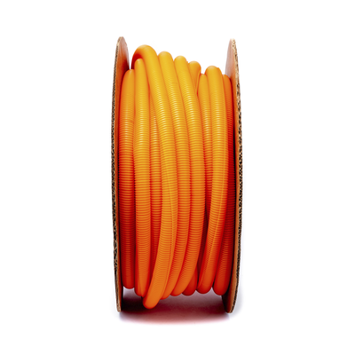 Tubo Corrugado Abierto para Protección de Cables, 1in (25.4 mm) de Diámetro, 30.5 m de Largo, Color Naranja