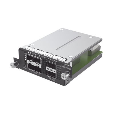 RG-CS85 series switch  expansion cards，4 x 10G BASE-X SFP+Ports, 2 x 100G BASE-X QSFP28 ports