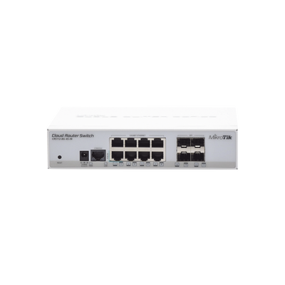 Cloud Switch Router 8 Puertos Gigabit Ethernet y 4 Puertos SFP, throughput 975 kpps