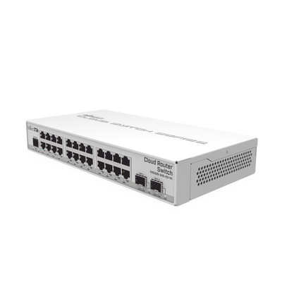 Switch Sistema Operativo Dual 24 Puertos Gigabit Ethernet y 2 Puertos SFP+, Para Escritorio