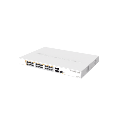 CRS328-24P-4S+RM - 24 port Gigabit Ethernet router/switch with four 10Gbps SFP+