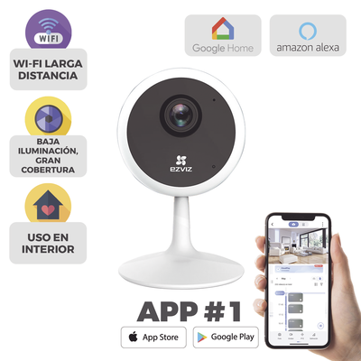 Mini Cámara IP 2 Megapixel / Detección de Movimiento / Grabación en la nube / Notificación Push / Audio de dos vías / Memoria Micro SD / uso Interior / Visión 106°