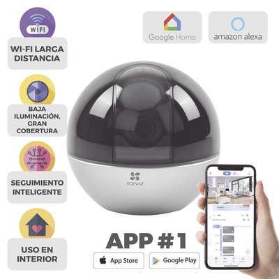 Mini PT IP 3K (5 Megapixel) / Wi-Fi / Detección Humana / Seguimiento Inteligente / Notificación Push / Audio de Dos Vías / Compatible con HomeKit / Ranura Para Memoria / Dual Band 2.4 y 5G / Uso Interior