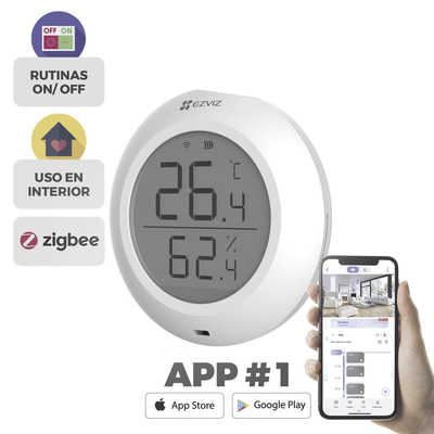 Sensor de Temperatura y Humedad / Compatible con Hub CS-A3 / Protocolo Zigbee