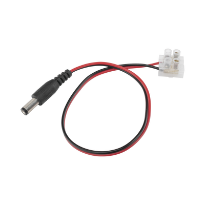 Cable de Alimentación con Conector Macho a Bloque de Terminal Atornillable / Calibre 18 AWG / Longitud  28.5 cm / Ideal para alimentacion de Cámaras.