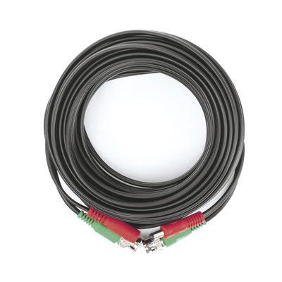 Cable coaxial ( BNC RG59 ) + Alimentación / SIAMÉS / 10 Metros / Aleación Cobre + Aluminio CCA / Para Cámaras 4K  / Uso interior y exterior