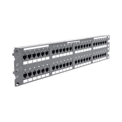 Panel de Parcheo de Impacto (110), Plano, Categoría 6, de 48 Puertos, 2UR