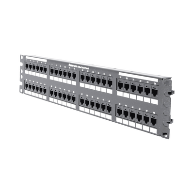 Panel de Parcheo de Impacto (110), Plano, Categoría 6A, de 48 Puertos, 2UR