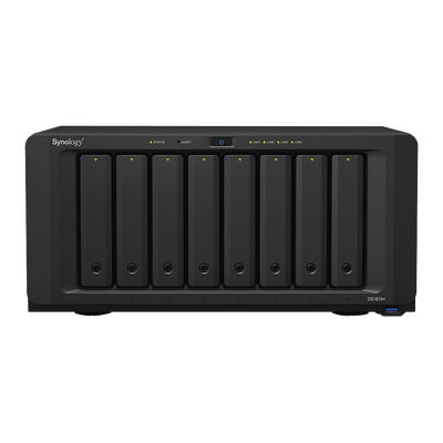 Servidor NAS de escritorio con 8 bahías / Expansible a 18 bahías / Hasta 252 TB / 4GB de RAM