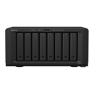 Servidor NAS de 8 Bahías (Expandible a 18 Bahías) / Hasta 324 TB / 4 GB RAM / Servicio Nube Gratis (P2P) / Administración Remota y Respaldo Programado