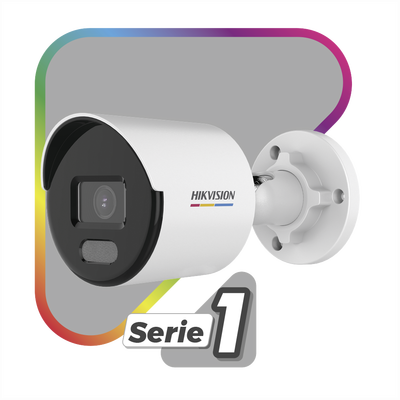 Bala IP 4 Megapixel / Imagen a Color 24/7 / PoE / Lente 2.8 mm / Luz Blanca 30 mts / Exterior IP67 / dWDR / ONVIF