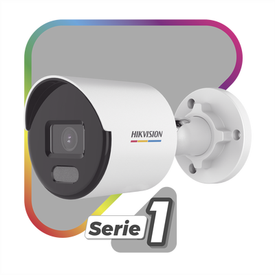 Bala IP 4 Megapixel / ACUSENSE Lite (Detección de Movimiento en Humanos y Vehículos)  / Lente 2.8 mm / Luz Blanca 30 mts / Imagen a Color 24/7 / Exterior IP67 /  WDR 120 dB / PoE / ONVIF