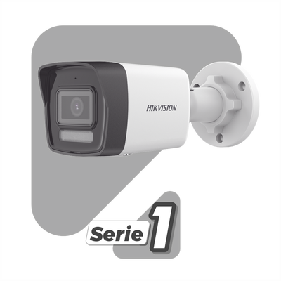 [Dual Light] Bala IP 6 Megapixel / Lente 2.8 mm / 30 mts IR + 30 mts Luz Blanca / Micrófono Integrado / ACUSENSE Lite / Exterior IP67 / H.265 / PoE / ONVIF / Micro SD