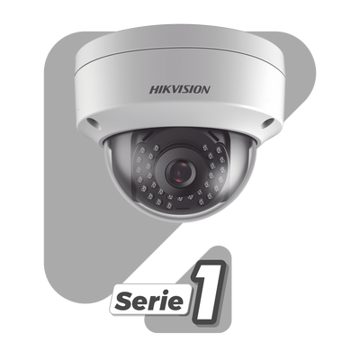 Domo IP 4 Megapixel / Lente 2.8 mm / 30 mts IR / WDR 120 dB / Exterior IP67 / Hik-Connect P2P / H.265+ / PoE / ONVIF