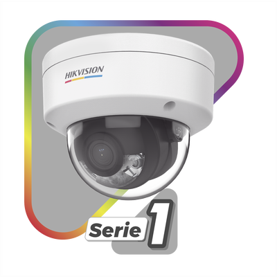 Domo IP 4 Megapixel / ACUSENSE Lite (Detección de Movimiento en Humanos y Vehículos) / Lente 2.8 mm / Luz Blanca 30 mts / Exterior IP67 / IK08 / Micrófono Integrado / WDR 120 dB / PoE / MicroSD