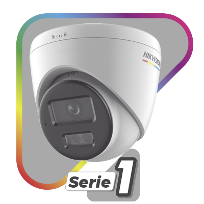 [Dual Light + ColorVu] Turret IP 4 Megapixel / Lente 2.8 mm / 30 mts IR + 30 mts Luz Blanca / Micrófono Integrado / ACUSENSE Lite / Exterior IP67 / WDR 120 dB / PoE / Micro SD / ONVIF