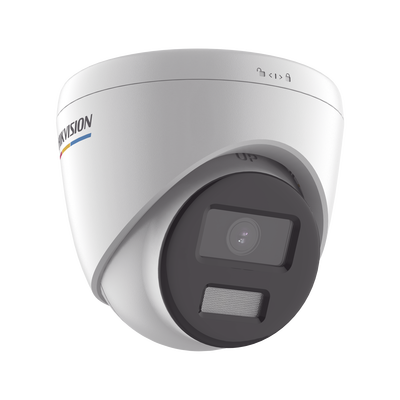 Turret IP 4 Megapixel / ACUSENSE Lite (Detección de Movimiento en Humanos y Vehículos)  / Lente 2.8 mm / Luz Blanca 30 mts / Imagen a Color 24/7 / Exterior IP67 /  WDR 120 dB / PoE / ONVIF