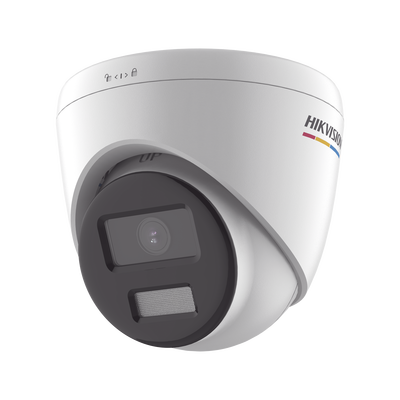 Turret IP 4 Megapixel / ACUSENSE Lite (Detección de Movimiento en Humanos y Vehículos)  / Lente 2.8 mm / Luz Blanca 30 mts / Imagen a Color 24/7 / Exterior IP67 /  WDR 120 dB / PoE / ONVIF