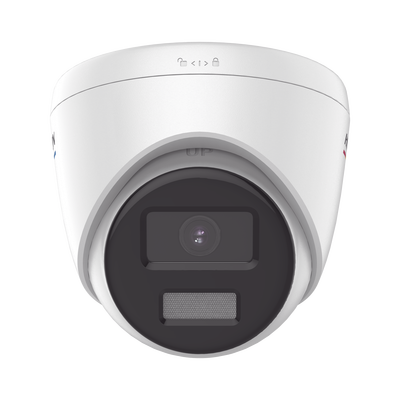 Turret IP 4 Megapixel / ACUSENSE Lite (Detección de Movimiento en Humanos y Vehículos) / Lente 2.8 mm / Luz Blanca 30 mts / Exterior IP67 / Micrófono Integrado / WDR 120 dB / PoE / MicroSD