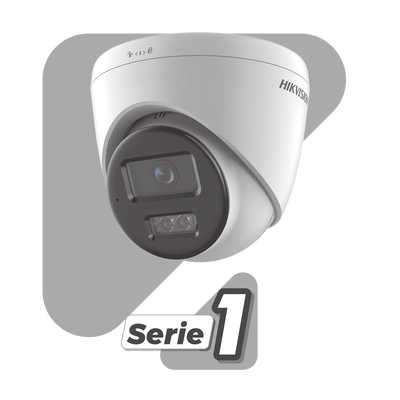 [Dual Light] Turret IP 6 Megapixel / Lente 2.8 mm / 30 mts IR + 30 mts Luz Blanca / Micrófono Integrado / ACUSENSE Lite / Exterior IP67 / H.265 / PoE / ONVIF / Micro SD