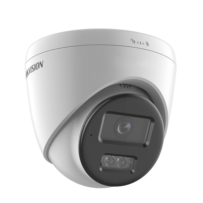 [Dual Light] Turret IP 8 Megapixel (4K) / Lente 2.8 mm / 30 mts IR + 30 mts Luz Blanca / Micrófono Integrado / ACUSENSE Lite / Exterior IP67 / H.265 / PoE / ONVIF / Micro SD