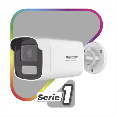 Bala IP 4 Megapixel / ACUSENSE Lite (Detección de Movimiento en Humanos y Vehículos) / Lente 4 mm / Imagen a Color 24/7 / Luz Blanca 50 mts / Exterior IP67 / WDR 120 dB / PoE / Onvif