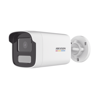 Bala IP 4 Megapixel / ACUSENSE Lite (Detección de Movimiento en Humanos y Vehículos) / Lente 4 mm / Imagen a Color 24/7 / Luz Blanca 50 mts / Exterior IP67 / WDR 120 dB / PoE / Onvif