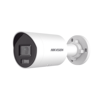 [Dual Light + ColorVu] Bala IP 8 Megapixel (4K) / Lente 2.8 mm / 40 mts IR + 40 mts Luz Blanca /  Microfono Integrado / Exterior IP67 /   WDR 130 dB / ACUSENSE (Filtro de Falsas Alarmas) / Captura Facial / PoE / Metal / ACUSEARCH