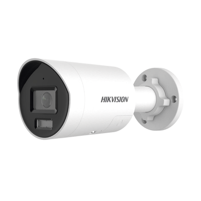 [Dual Light + ColorVu] Bala IP 8 Megapixel (4K) / Lente 2.8 mm / 40 mts IR + 40 mts Luz Blanca / Exterior IP67 / Luz Intermitente y Alerta de Audio / Micrófono Integrado / ACUSENSE (Filtro de Falsas Alarmas) / Metal / ACUSEARCH