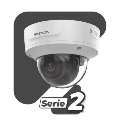 Domo IP 2 Megapixel / Lente 2.8 mm / 30 mts IR EXIR / Exterior IP67 / IK10 /  WDR 120 dB / PoE / ACUSENSE (Evita Falsas Alarmas) / ONVIF / MicroSD