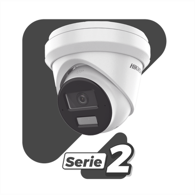 [Dual Light + 2 Micrófonos Integrados] Turret IP 4 Megapixel / Lente 2.8 mm / 30 mts Luz Blanca + 30 mts IR / ACUSENSE / Exterior IP67 / WDR 120 dB / PoE / ONVIF / Micro SD / Metal / ACUSEARCH