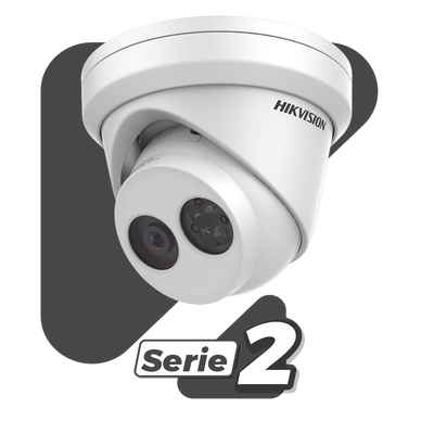 Turret IP 6 Megapixel / Lente 2.8 mm / 30 mts IR EXIR /Exterior IP66 / WDR 120 dB / PoE / ACUSENSE (Evita Falsas Alarmas) / Micrófono Integrado / Metal  / MicroSD / ONVIF / ACUSEARCH