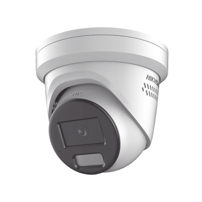 [Dual Light + ColorVu] Turret IP 8 Megapixel /  Lente 2.8 mm / 40 mts IR + 40 mts Luz Blanca / Exterior IP67 / Luz Intermitente y Alerta de Audio / Micrófono Integrado / Videoanaliticos (Filtro de Falsas Alarmas) / ACUSEARCH