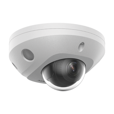 [Dual Light + 2 Micrófonos Integrados] Mini Domo IP 6 Megapixel / Lente 2.8 mm / 30 mts Luz Blanca + 30 mts IR / ACUSENSE / Exterior IP67 / IK8 /  WDR 120 dB / PoE / ONVIF / Micro SD / ACUSEARCH