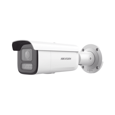 [Dual Light + 2 Micrófonos Integrados] Bala IP 4 Megapixel / Lente Mot. 2.8 a 12 mm / 60 mts Luz Blanca + 60 mts IR / ACUSENSE / Exterior IP67 / IK10 / WDR 120 dB / PoE+ / ONVIF / Alarmas I/O / Micro SD / Metal / ACUSEARCH